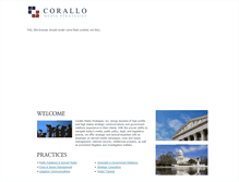 Tablet Screenshot of corallomediastrategies.com